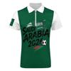 Men’s Casual Loose Fit Polo Shirt with Letter Print Zip Collar Short Sleeve Comfortable Breathable Top for Everyday Wear
