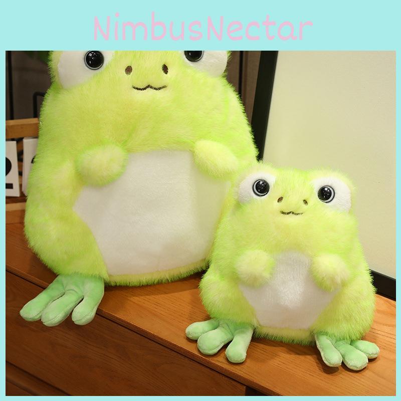 New Two-tone Cashmere Little Frog Plush Toy Smiling Frog Doll Children's Companion Doll 20cm 0.15kg