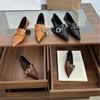 2025 New One-word Belt Buckle Dwarf Cat Heel Shallow Mouth Versatile Commuter Work Women's Single Shoes