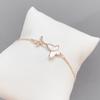 Bracciale Guscio di Conchiglia e Farfalla Dongdaemun Coreano - Gioielli Placcati Oro Vero da Donna, Perfetto per Coppie o Regali per Migliori Amici