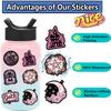 50Pcs Cool Pink Gothic Skull Graffiti Stickers Diy Scrapbook Luggage Waterproof Pvc Stickertarot Goth Decals