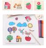 Kids Drawing Toys Montessori DIY Painting Stencils Template Wooden Craft Puzzle Educational Toys for Boys Girls Birthday Gift