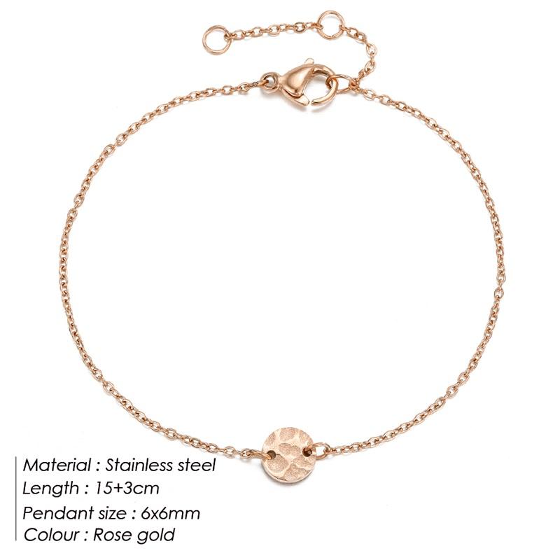 EMANCO Minimalist Initial Custom Charm Bracelets for Women Stainless Steel Bracelet Adjustable Bracelet Jewellery
