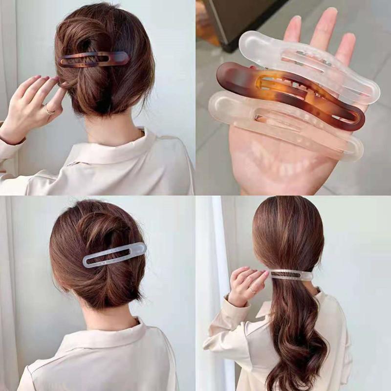 New Vintage Duckbill Hair Clamp Semi Opaque Matte Ins Trendy Summer Accessory