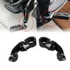 Motorcycles Male Mount-Style Chrome 1 1/4" Foot Peg Adapter Engine Guard Footrests Mount Clamps for Harley Softail Cafe Racer