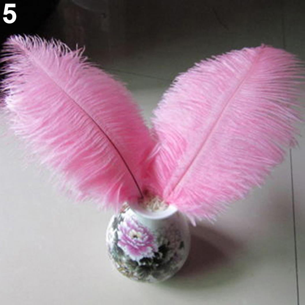 

Натуральные страусиные перья для декора 10 шт чёрный