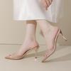 Fashion New Women Sandals Peep Toe Sexy Summer Mules Sandals Women Elegant Thin High Heels Office Party Shoes Women Sandalias De Mujer