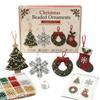 Christmas Themed Christmas Beaded Ornaments Kit 4-Piece Set Beading DIY Kit  Christmas Decoration