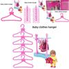 Premium Plastic Clothes Hanger 30cm Height Stylish Pink Bow Pack Of 10