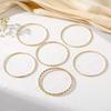 European & American Cross-Border Smooth Surface Hand Jewelry: 6-Piece Irregular Bracelet Set for Men & Women with a High-End Natural Feel
