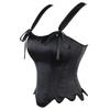 Womens Sexy Bustier Corset Top Eyelet Lace-up Floral Print Push Up Crop Tops Vintage Tank Top Party Clubwear Bodice