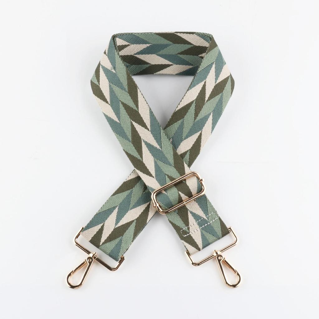 Adjustable 5cm Wide Colorful Diamond Bag Strap - Crossbody & Shoulder Strap Available