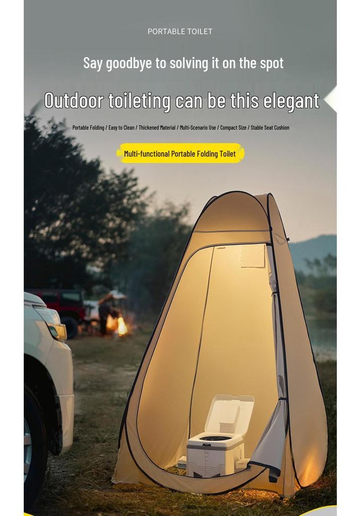Tragbarer faltbarer Camping-Toilettenhocker: Geruchsdicht, für Erwachsene, für den Außen- und Notfallgebrauch