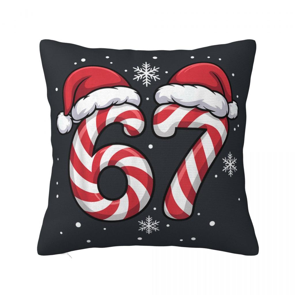 Six Seven Ice Cream Drip Meme 67 Pillow Cover Square Pillow Case Cushion Cover Pillowcases For Chair Sofa Home Decoration