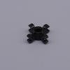 50g Black MOC Building Block Clips (90202 Compatible, 15646 Four-Sided Connector)