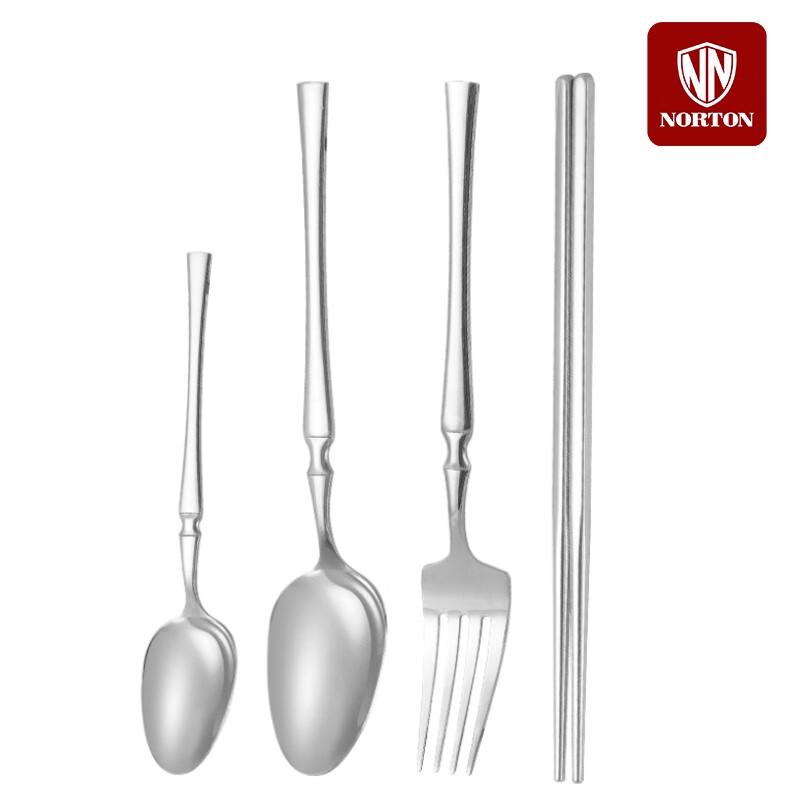 NORTON Green Stainless Steel Dessert Cutlery Set (4-piece)