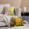 Warm bright yellow Daffodil Narcissus flowers Cushion Cover Throw Pillow Cover Hidden Button Durable Polyester Chair Cushion