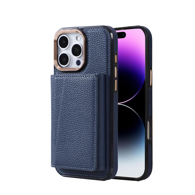 

Compatible iPhone17 MagSafe 2-in-1 Case: Trifold Design with Metal Camera Frame & Buttons iPhone 17 Pro королевский синий