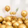Gold chrome balloons birthday decoration set of 100 large metallic pieces