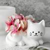 Animal Kitten Shape Candle Cup Silicone Mold Easy Demolding For Candle Container Soap Plant Flowerpot Holiday Decoration