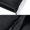 Men Cotton Vest Stand Collar Sleeveless Warm Elastic Hem Windproof Waistcoat Solid Color Zipper Buttons Placket Thickened Vest Coat with Pockets