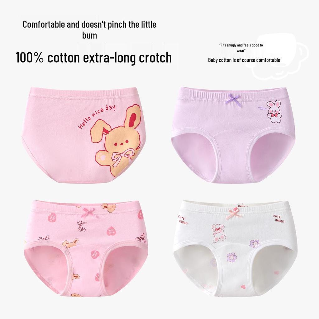 Slip a Triangolo Antibatterici in Puro Cotone per Bambine - Comfort Senza Pizzicotti per Neonati e Bambini Più Grandi (Autunno inverno)