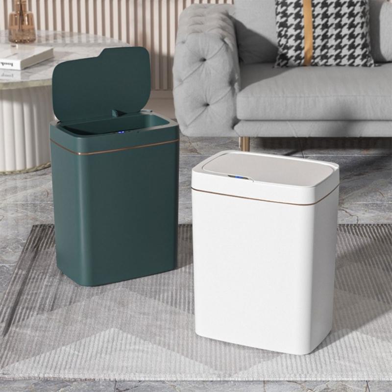 Automatic Kitchen Trash Can 15/18L, Motion Activated Lid Touchless Trash Can for Easy Waste Management in Home or Office