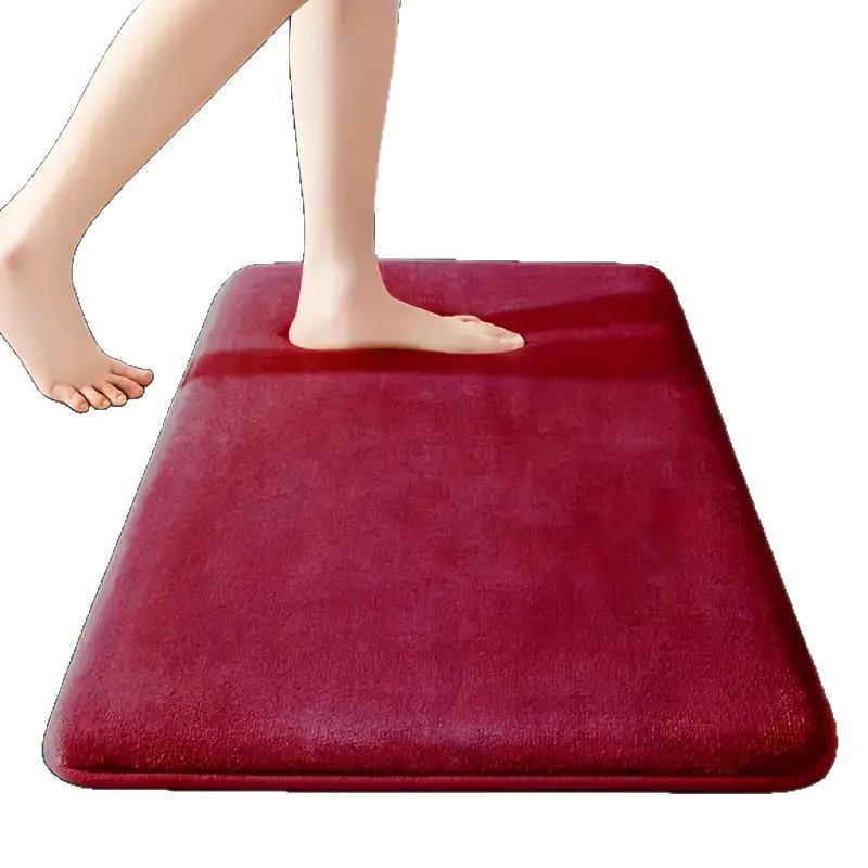 Anti-slip Water-absorbent Bathroom and Entrance Mat - Quick Dry, Solid Color