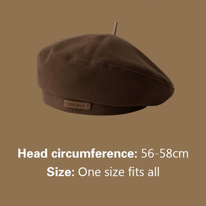 Outdoor Painter Hat Hat British French Hundred Leather Labeled Beret Women Autumn Winter
