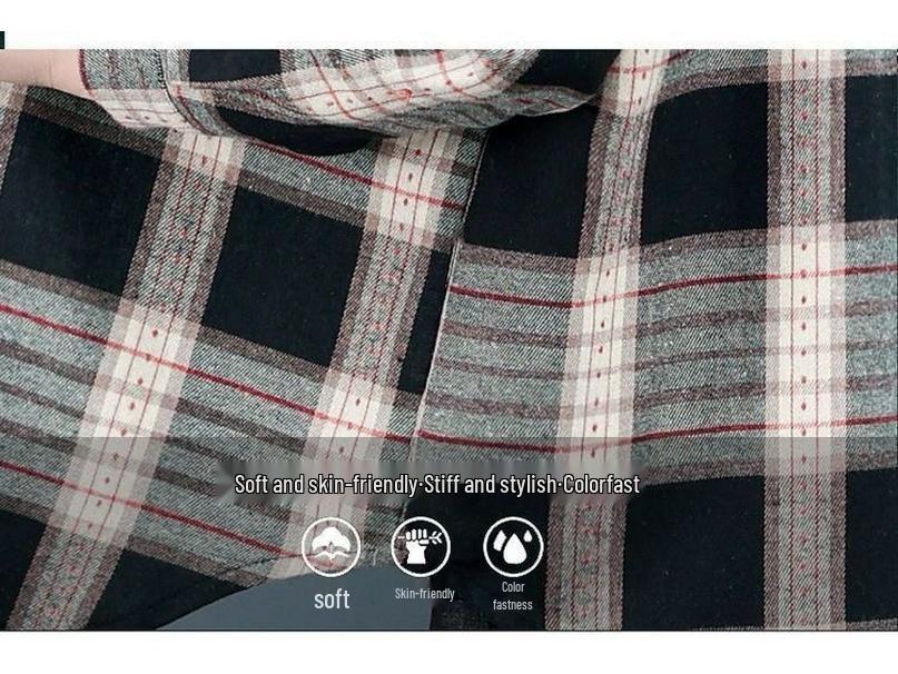 Mámina kostkovaná bavlněná košile s dlouhým rukávem: Všestranný jarní/podzimní kardigan pro dámskou módu