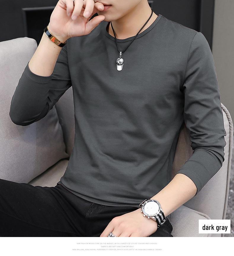 2021 Men's Trendy V-Neck Long-Sleeve T-Shirt for Autumn/Winter