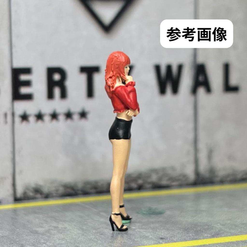 Moreart 164 Miniature Figure & Motorcycle Set MO642051 (Model Girl, Model Diorama, Miniature Car) [Used]
