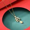 European & American Style Firecracker Bell Pendant Necklace - Non-Fading Christmas Tree Jewelry Gift for Women