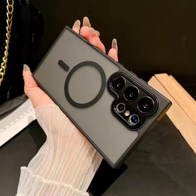 Magnetický prémiový matný kryt pro Samsung Galaxy S25 S24 S23 Ultra Plus FE Magsafe bezdrátové nabíjení Nárazuvzdorný ochranný kryt