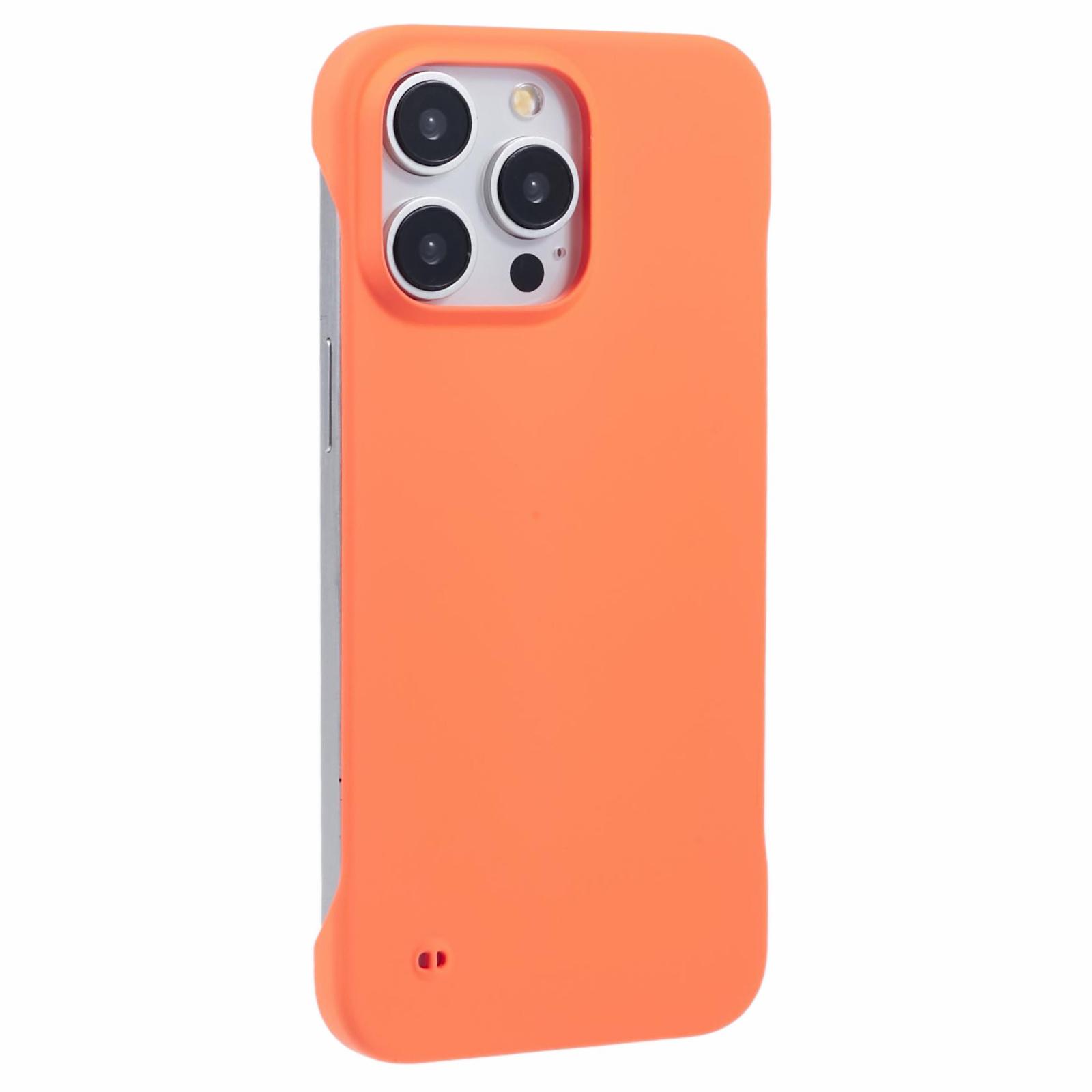 

For iPhone 15 Pro Frameless Case Hard PC Phone Cover Ultra-Thin Lightweight Orange