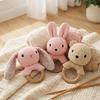 Knitted Cross-Stitch Plush Animal Doll - Cute Rabbit & Bear Companion