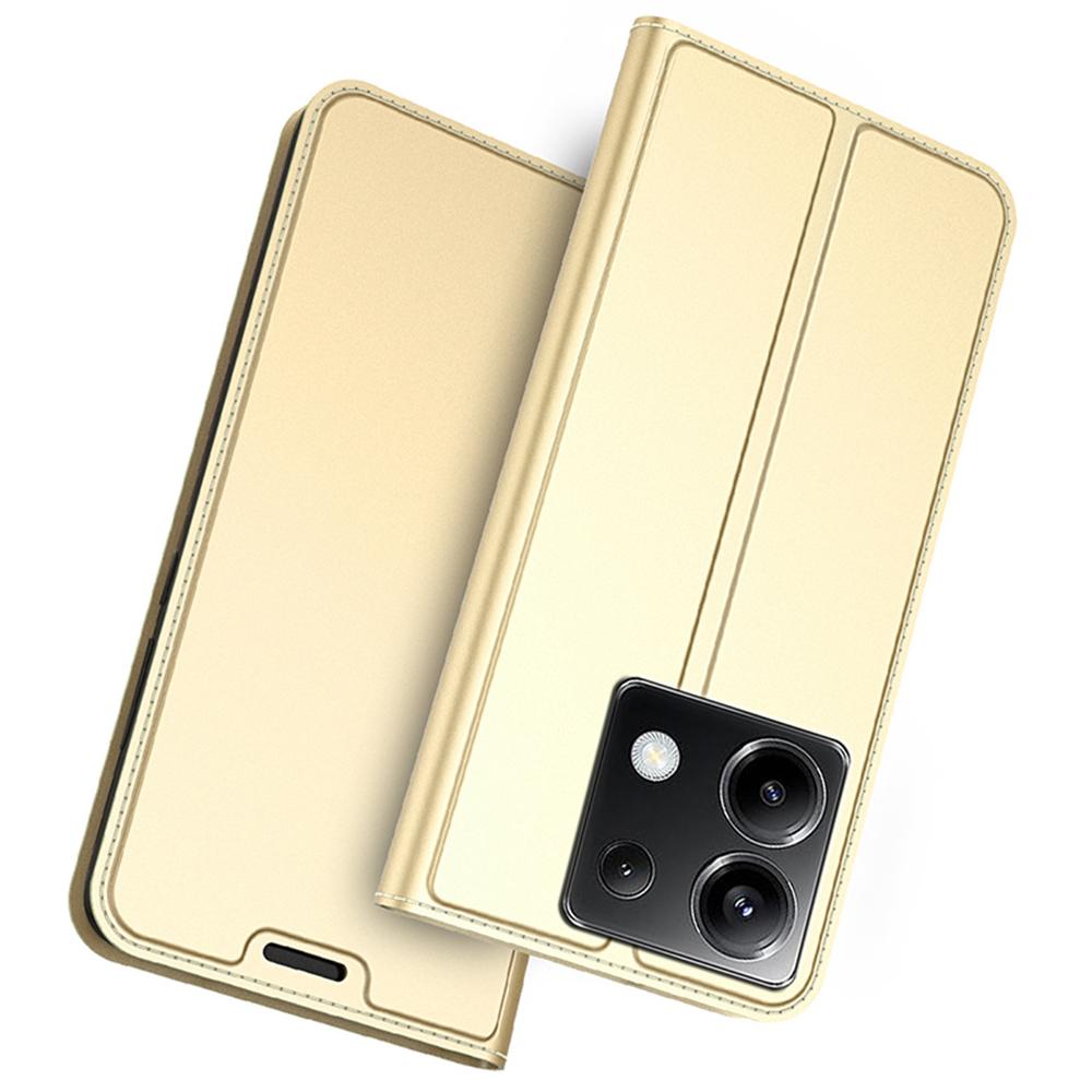For Xiaomi Poco X6 5G/Redmi Note 13 Pro 5G Case PU Leather Phone Cover Card Slot Holder Hidden Magnetic Closure