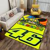 Racing Helmet Cartoon VR46 Carpet Suitable As a Non-slip Mat for the Living Room or Bedroom Sofa