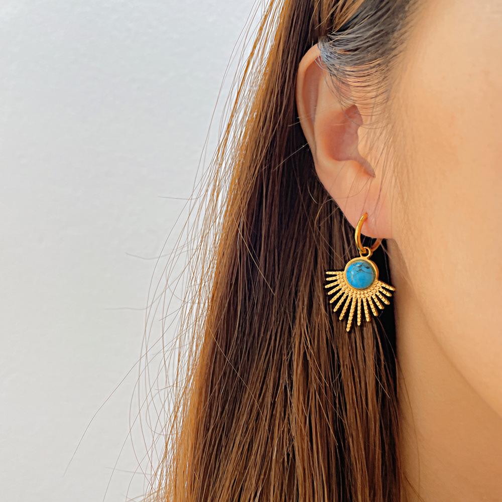 

Новые персонализированные геометрические серьги из титановой стали в стиле ретро, ​​нишевые серьги с креативным дизайном