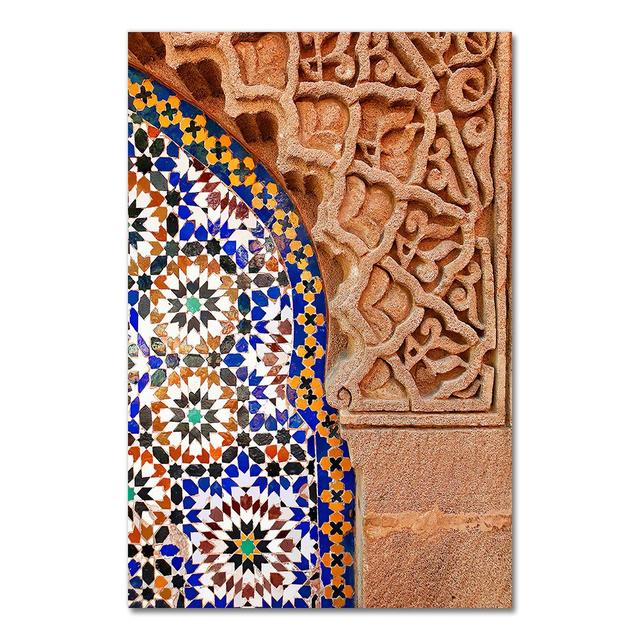 

Марокканское настенное искусство, печать на холсте, архитектурный постер Марракеша, декор в стиле бохо, терракотовое искусство, картина, украшение, картина без рамки 60*100cm