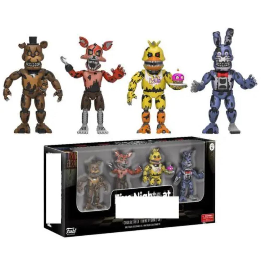 4 peças/conjunto Five Nights at Freddy's Personagem Fofo Embalado em Caixa Figura de Ação de PVC Modelo Brinquedos para Crianças Presente