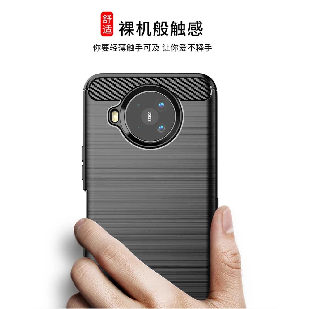 For Nokia 8.3 5G Case Rubber Bumper Anti-knock Silicone Carbon Fiber Cover For Nokia 8.3 5G Phone Case For Nokia 8.3 Case 6.81"
