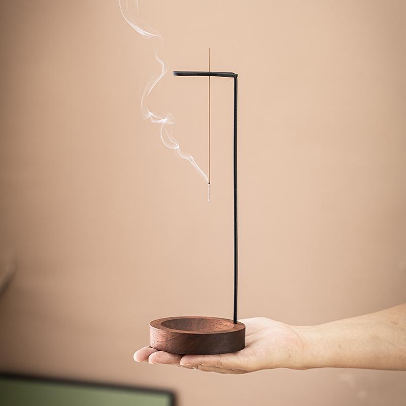 Creative Upside Down Incense Burner Incense Stick Holder Wooden Anti-Ash Design Incense Stick Meditation Spa Room Home Decor