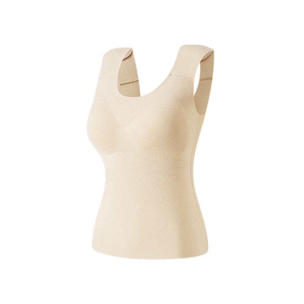 

U-neck Right-angle Shoulder Vest Seamless Underwear for Women Shoulder Pad Warm Vest Body Shaping L тілесний