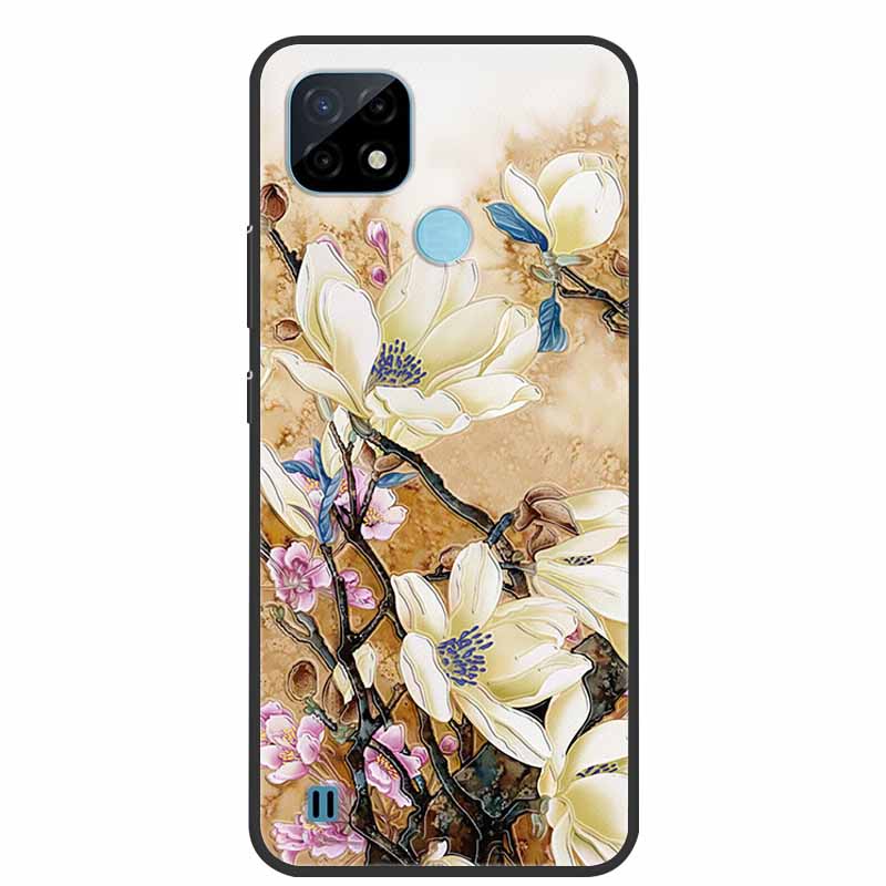 For Realme C21Y Case 3D Flower Emboss Soft Silicone Phone Case For OPPO Realme C21Y RMX3261 Capa TPU Funda Realmi C21 Y Coque