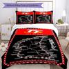 Isle Man Tt Course Map 3‑Piece Bedding Set,Soft Breathable Duvet Cover with 5 Pillowcases,Multi‑Scene for Bedroom Dorm,Perfect Holiday Birthday Gift F