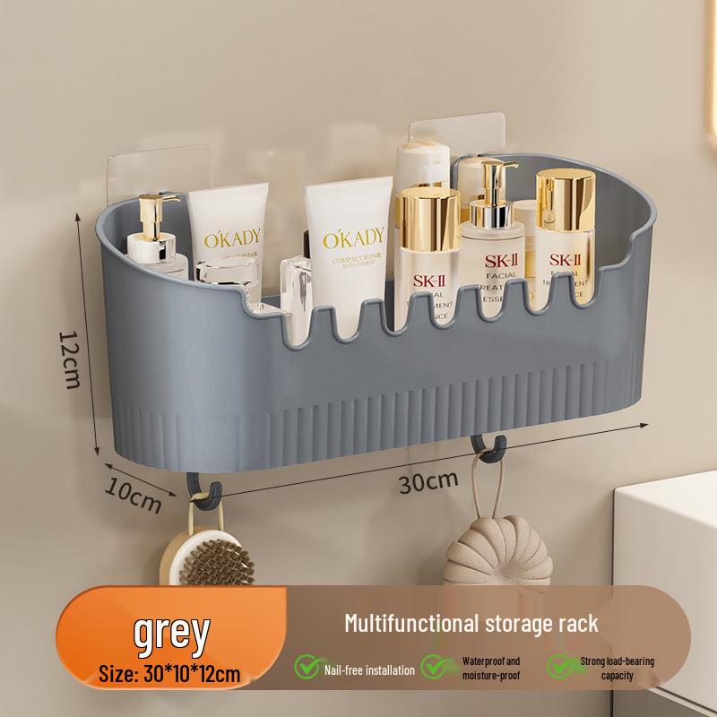 

Modern Minimalist No-Drill Bathroom Suction Shelf Multifunctional Wall-Mounted Rack