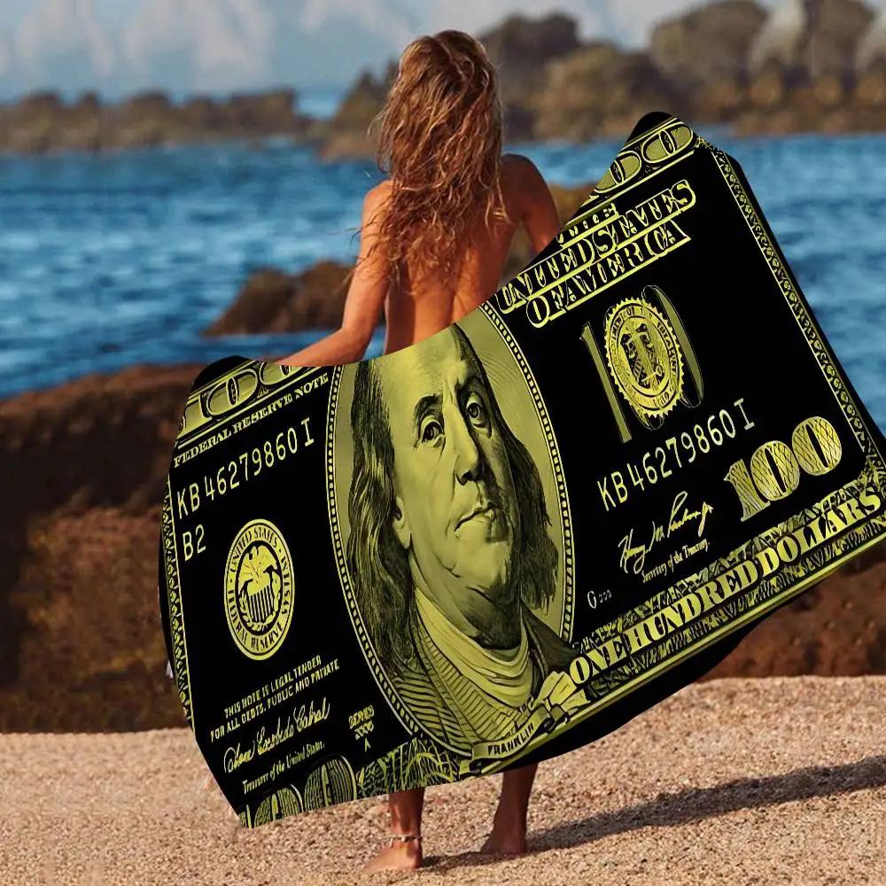 US Dollar Microfiber Beach Towel Absorbent Quick Dry Soft Yoga Swimming Resort Mountain Climbing Towel