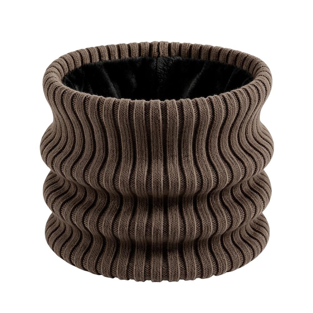 Thickened Knitted Scarf Striped Knitted Neck Warmer Flexible Neck Gaiter Hiking