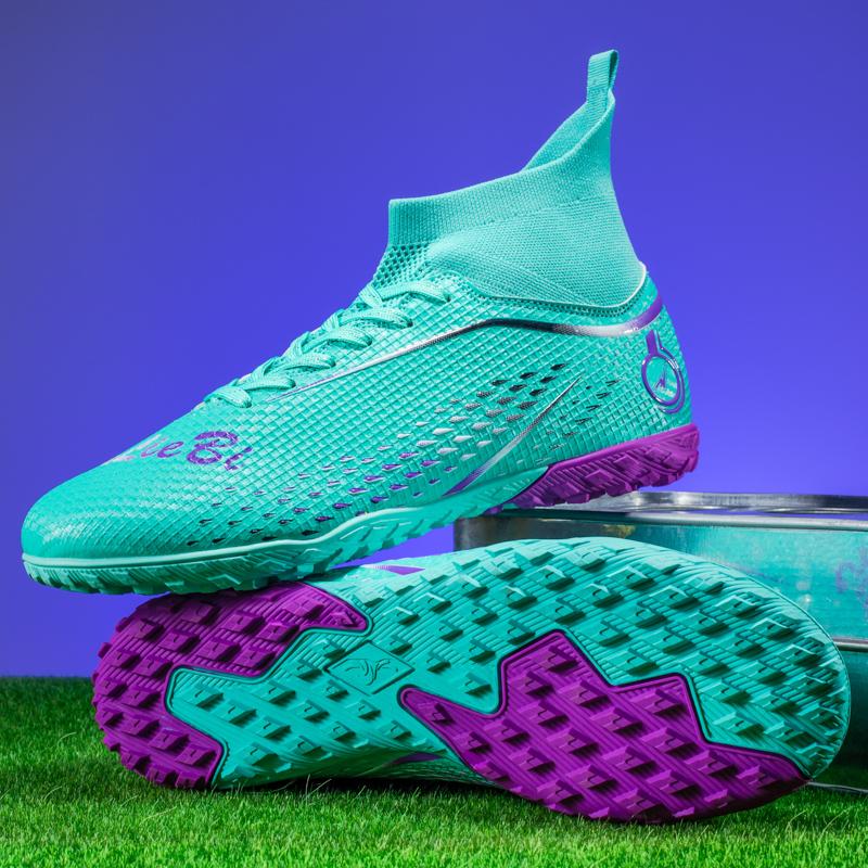 33-46 Men's/Women's Football Boots Rubber Soft Sole Short Nails Artificial Turf Youth Kids Football Shoes